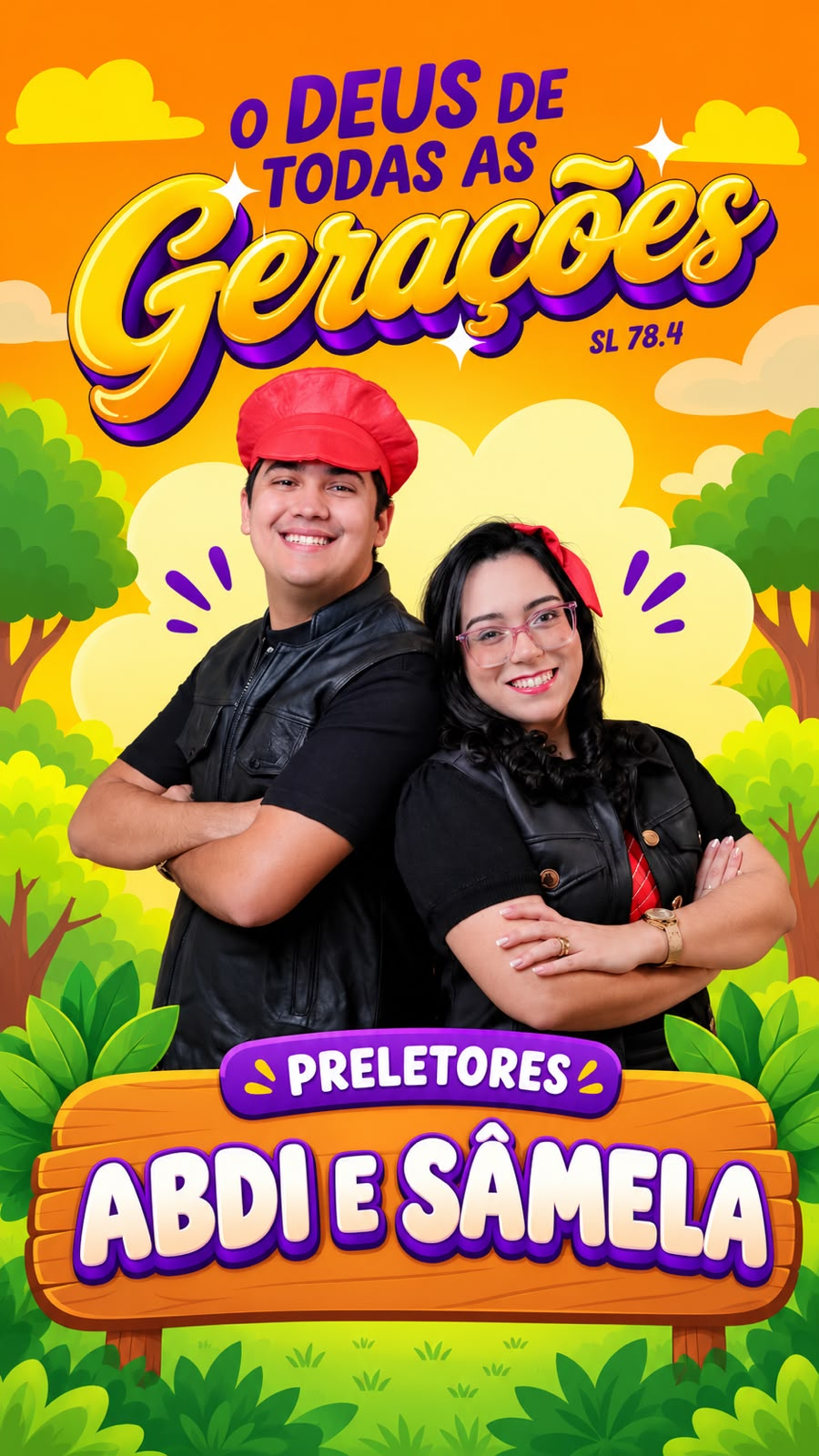Card oficial de Abdi e Sâmela, preletores da conferência