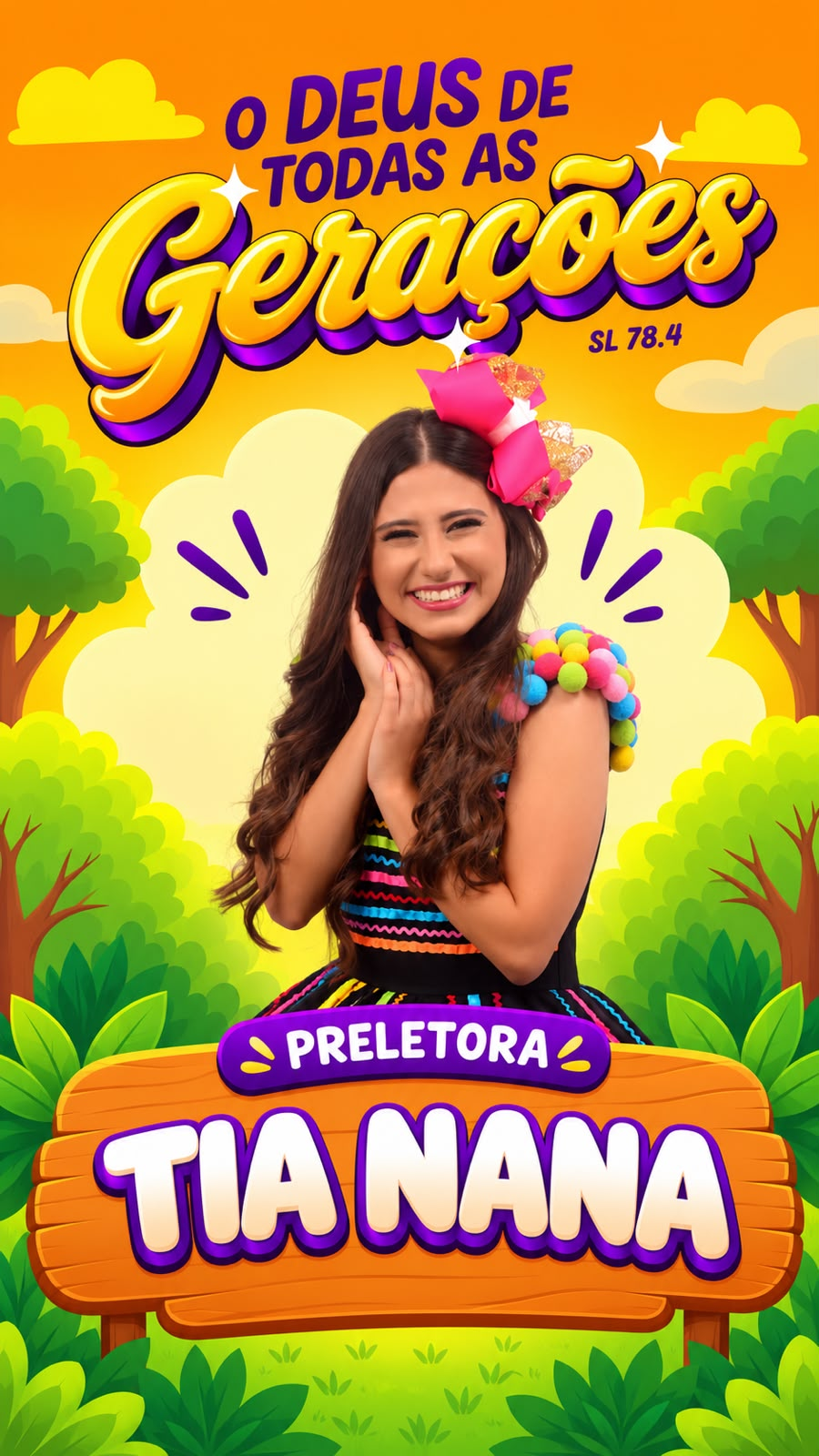Card oficial de Tia Nana, preletora da conferência