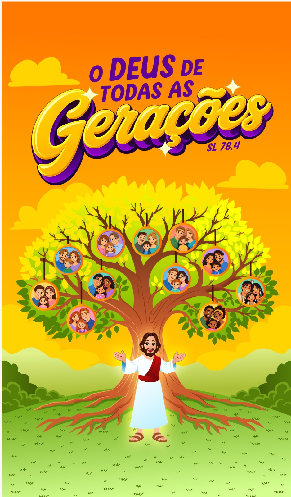Card oficial da conferência O Deus de Todas as Gerações